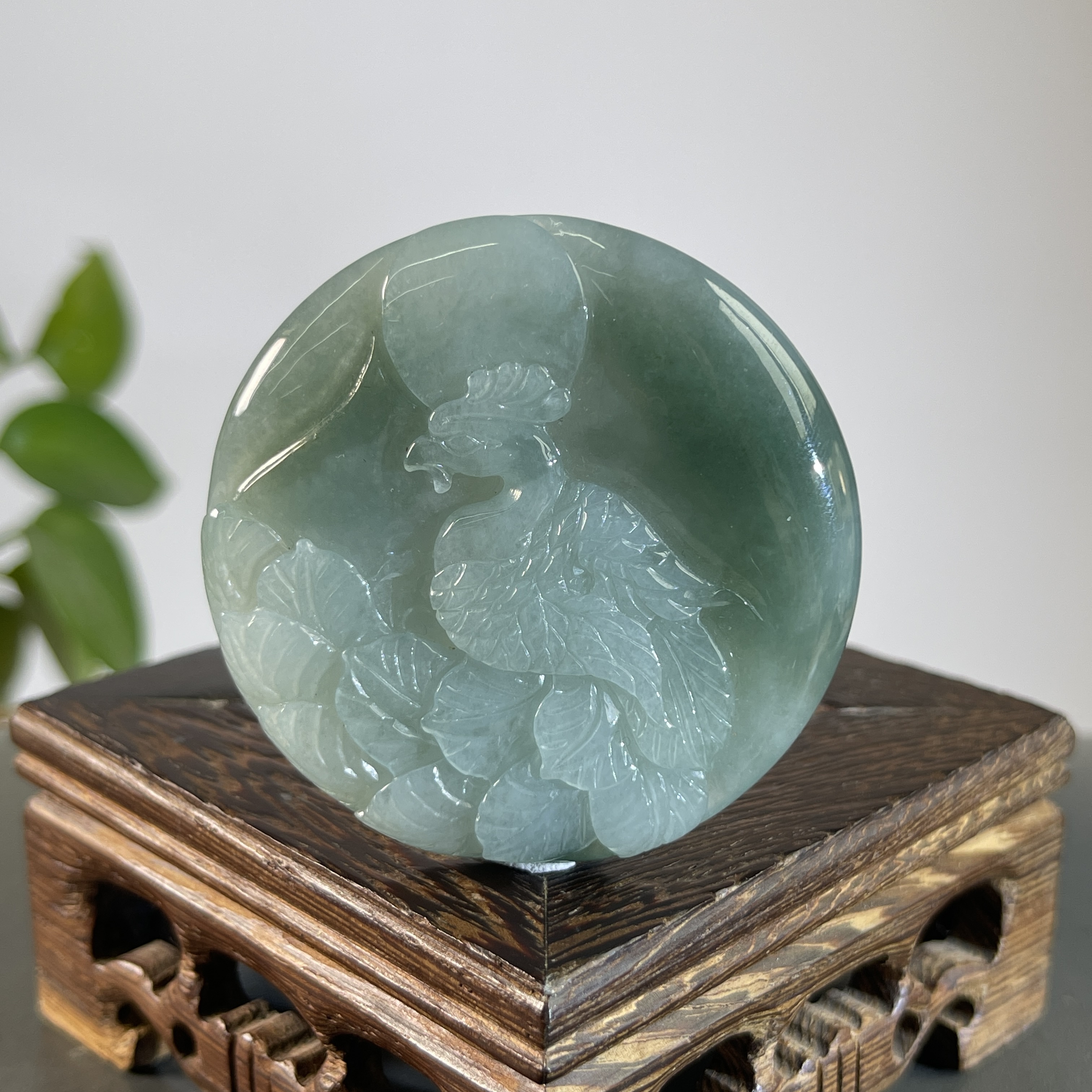 JGB13-20  天然缅甸A货翡翠  凤牌