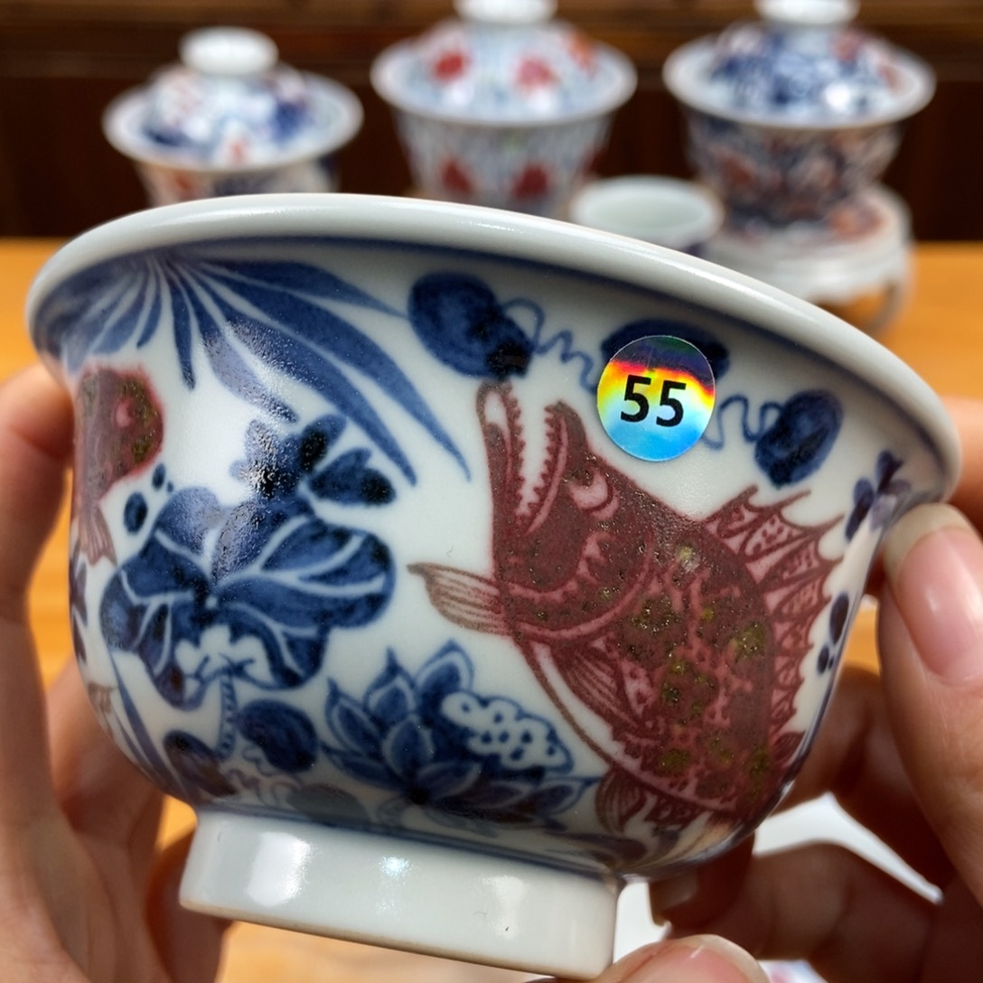 手绘现代茶具非古董