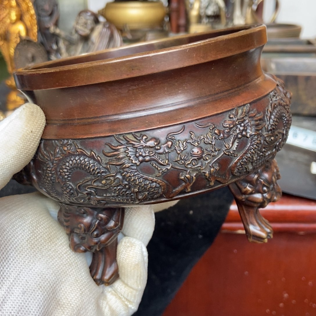 铜器工艺品摆件香炉摆件