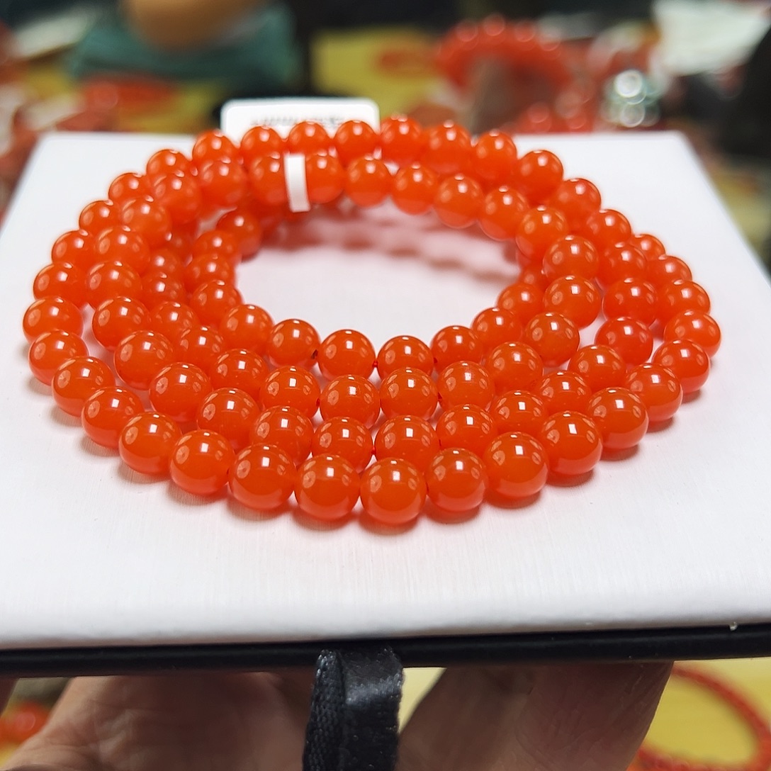 南红玛瑙未镶嵌买7mmm+mm毕业级保山南红滴水洞