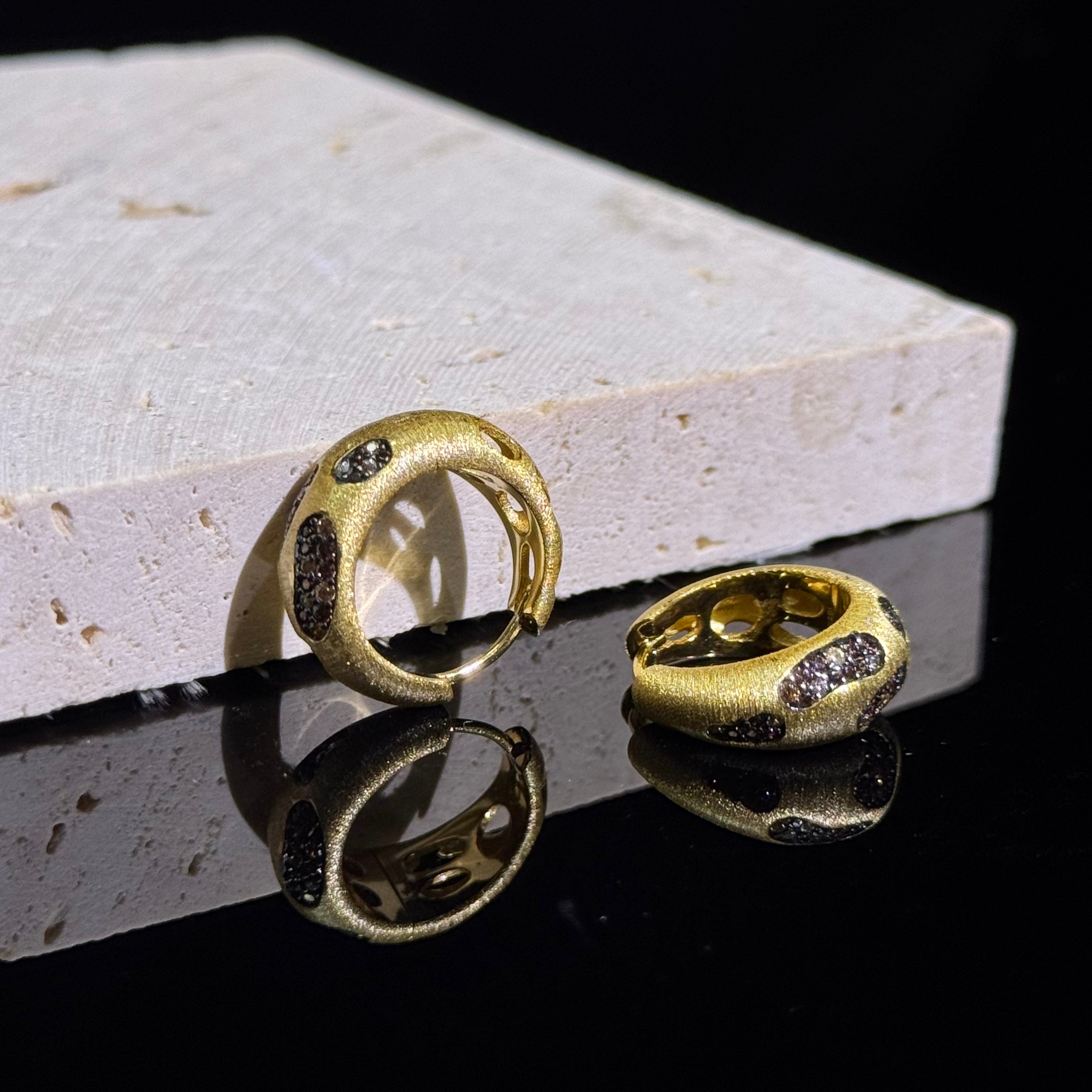 925银耳饰 中银LUX 镂空镶嵌潮流百搭耳钉耳环