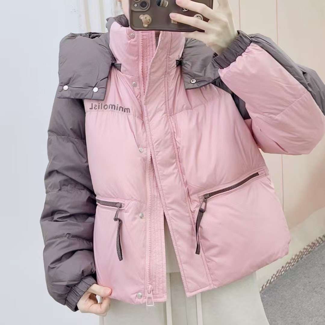 Y152【维亿专属】厚度长袖常规连帽短款时尚运动保暖潮流羽绒外套