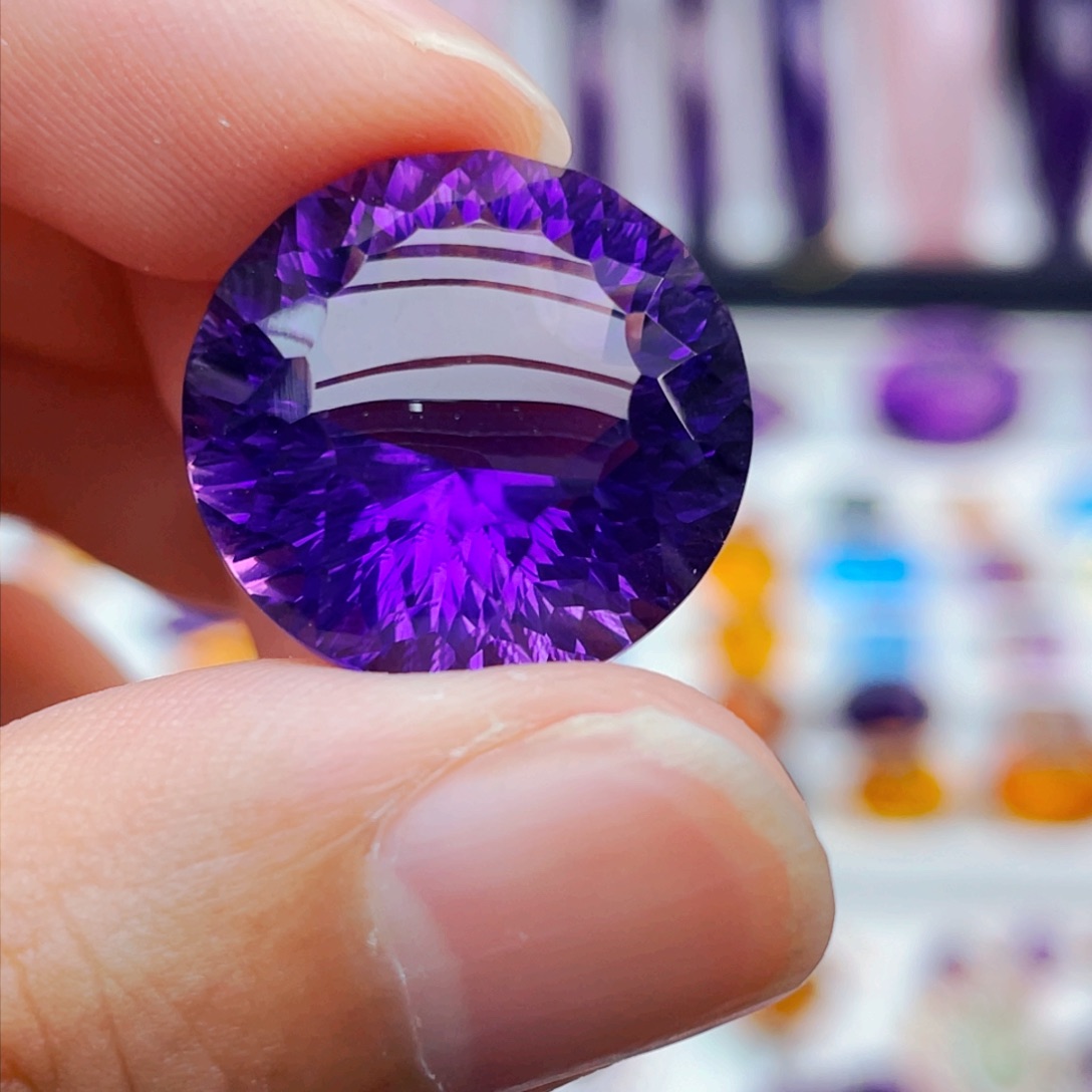 工厂定制天然紫水晶裸石未镶嵌水晶