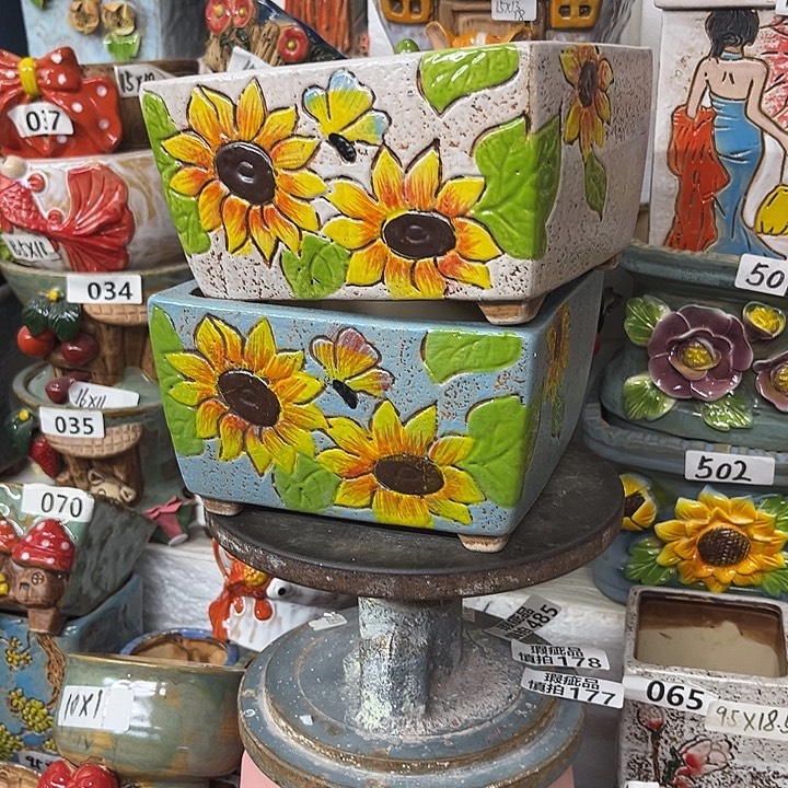 粗陶材质多肉花盆