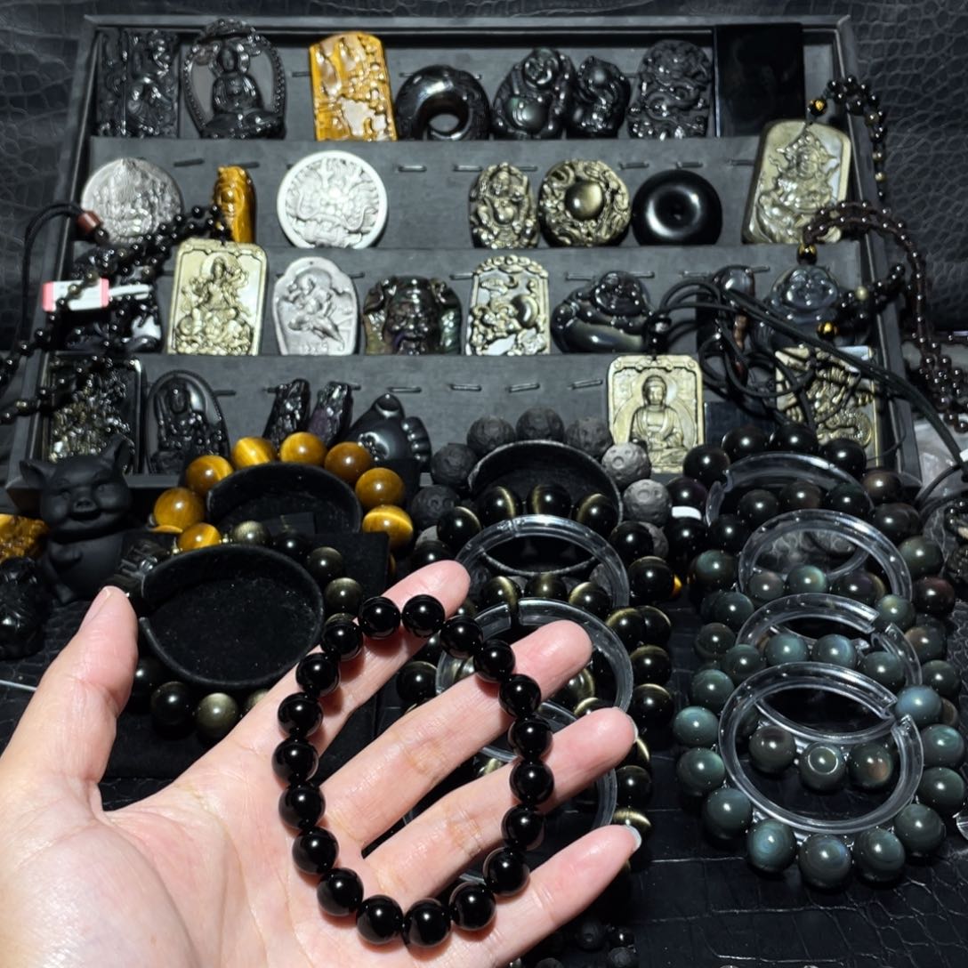 黑曜岩手链未镶嵌