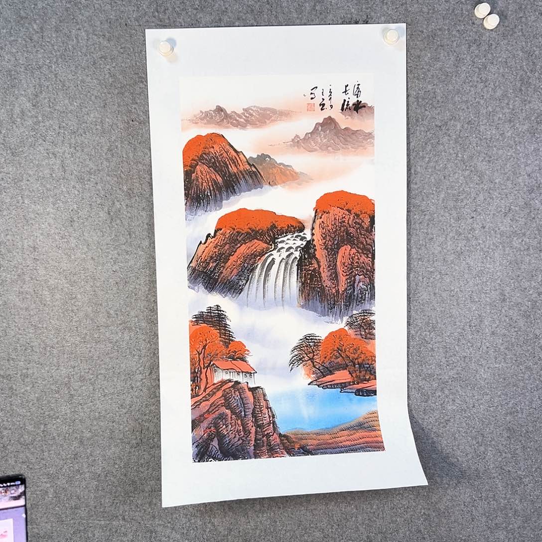 国画883 牡丹之花之叶的颜色与叶