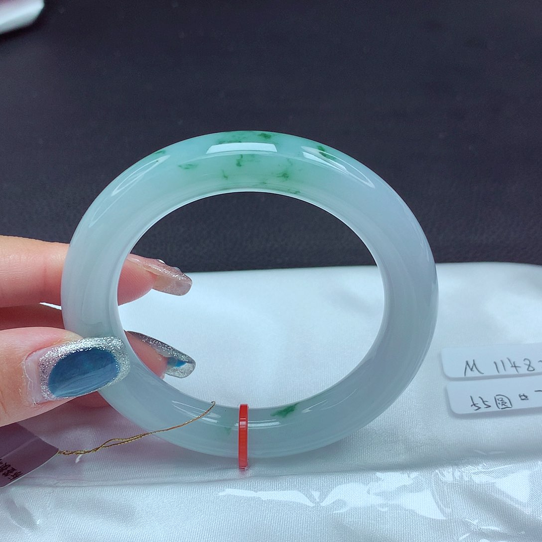 未镶嵌手镯翡翠55圈圆条821