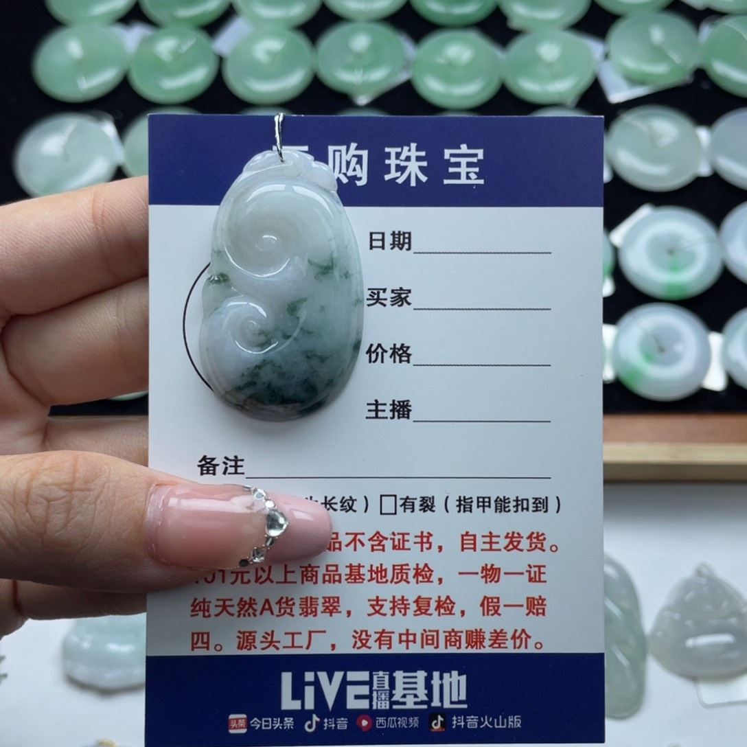 翡翠颈饰未镶嵌如意