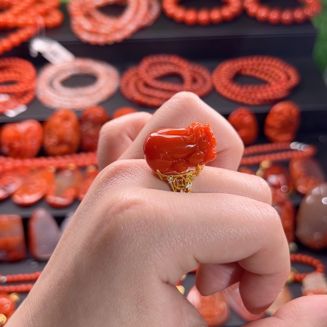 南红玛瑙南红银S925镶嵌