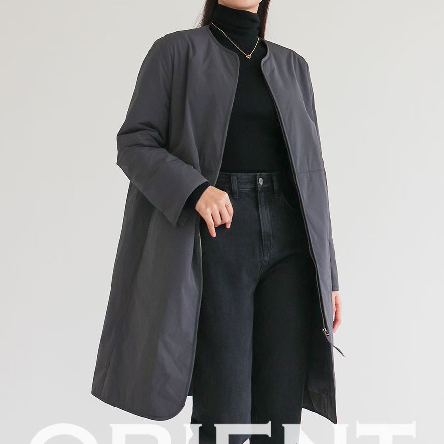 冬季新款宽松舒适显瘦中长款棉服外套