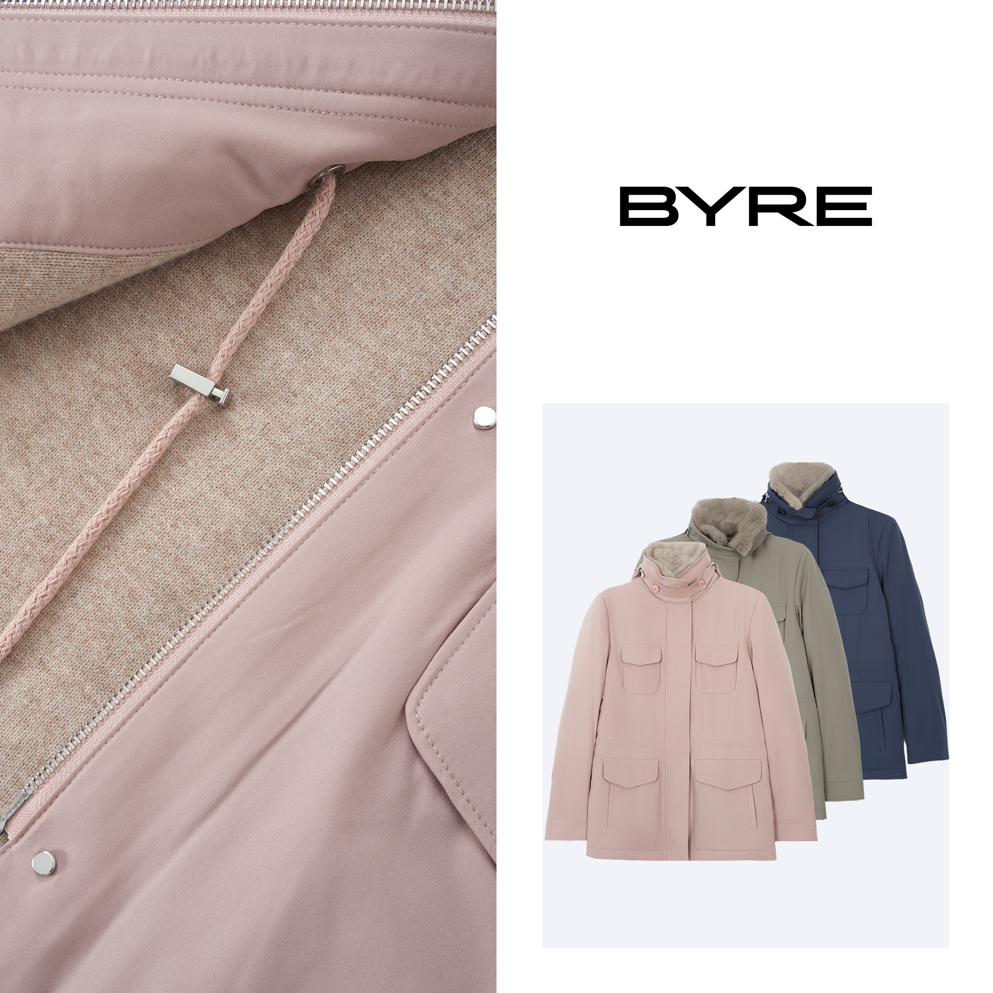 YS516 三色水貂领旅行者外套【干洗】