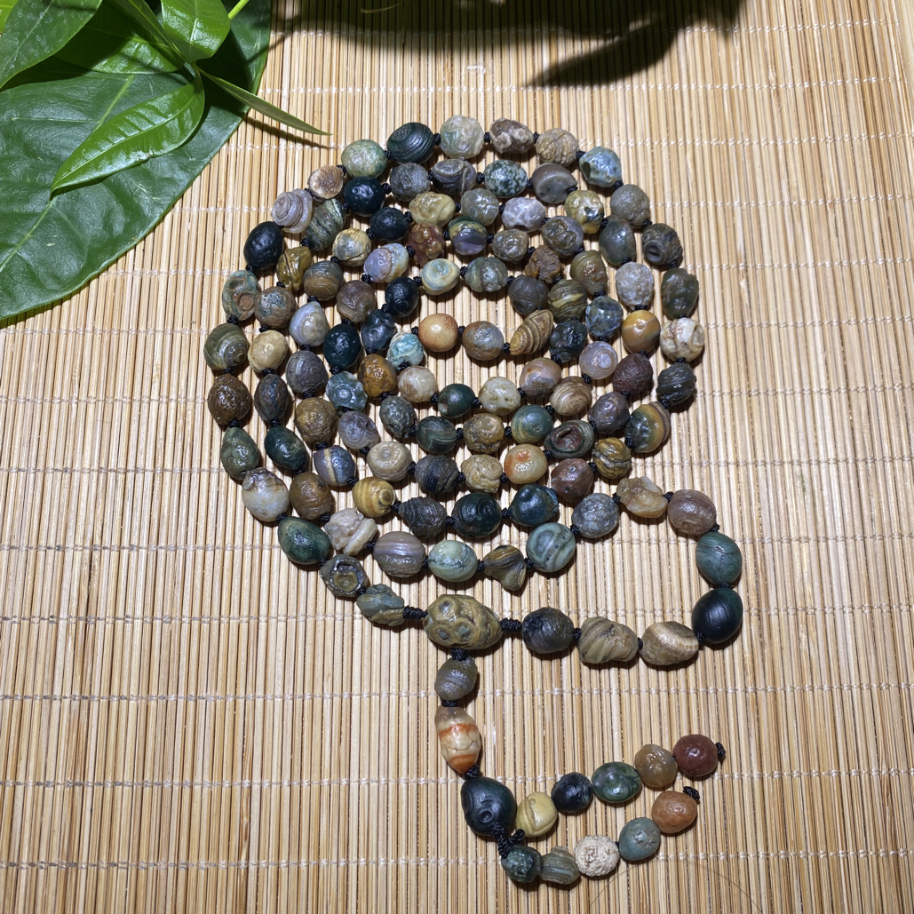 天然阿拉善戈壁石  眼睛石108长款