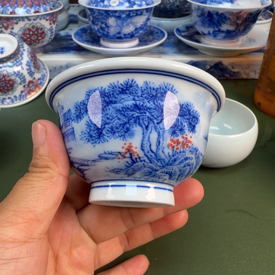 景德镇纯手绘茶具圆圆288