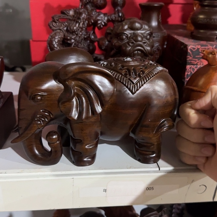木黑檀木25福财象一只
