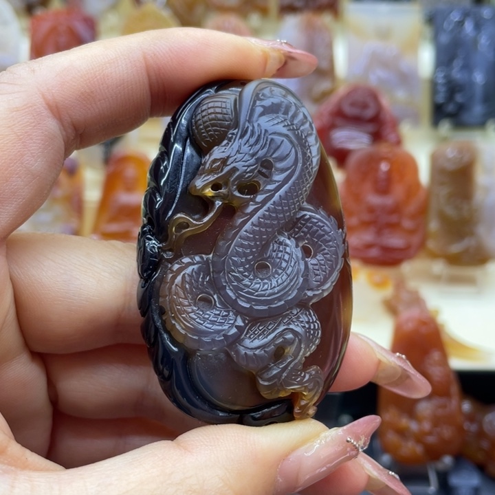 玛瑙/玉髓吊坠(赠链)未镶嵌吊坠