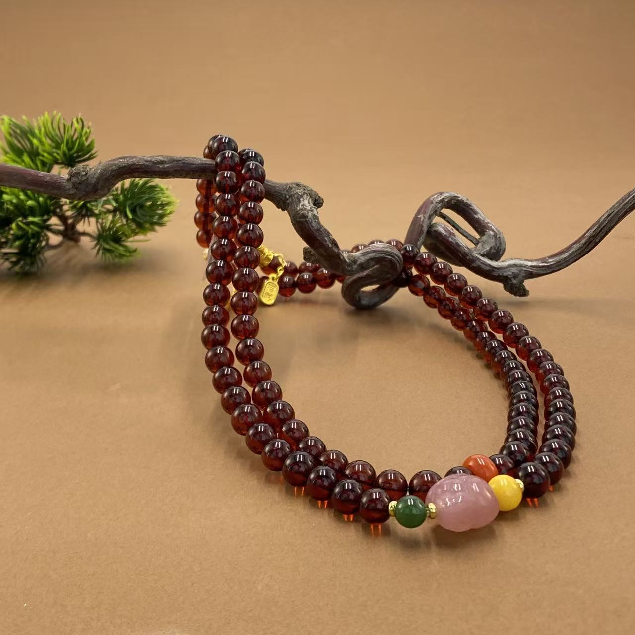 【非遗珍宝】琥珀血珀项链 约6mm（多样性发其一）