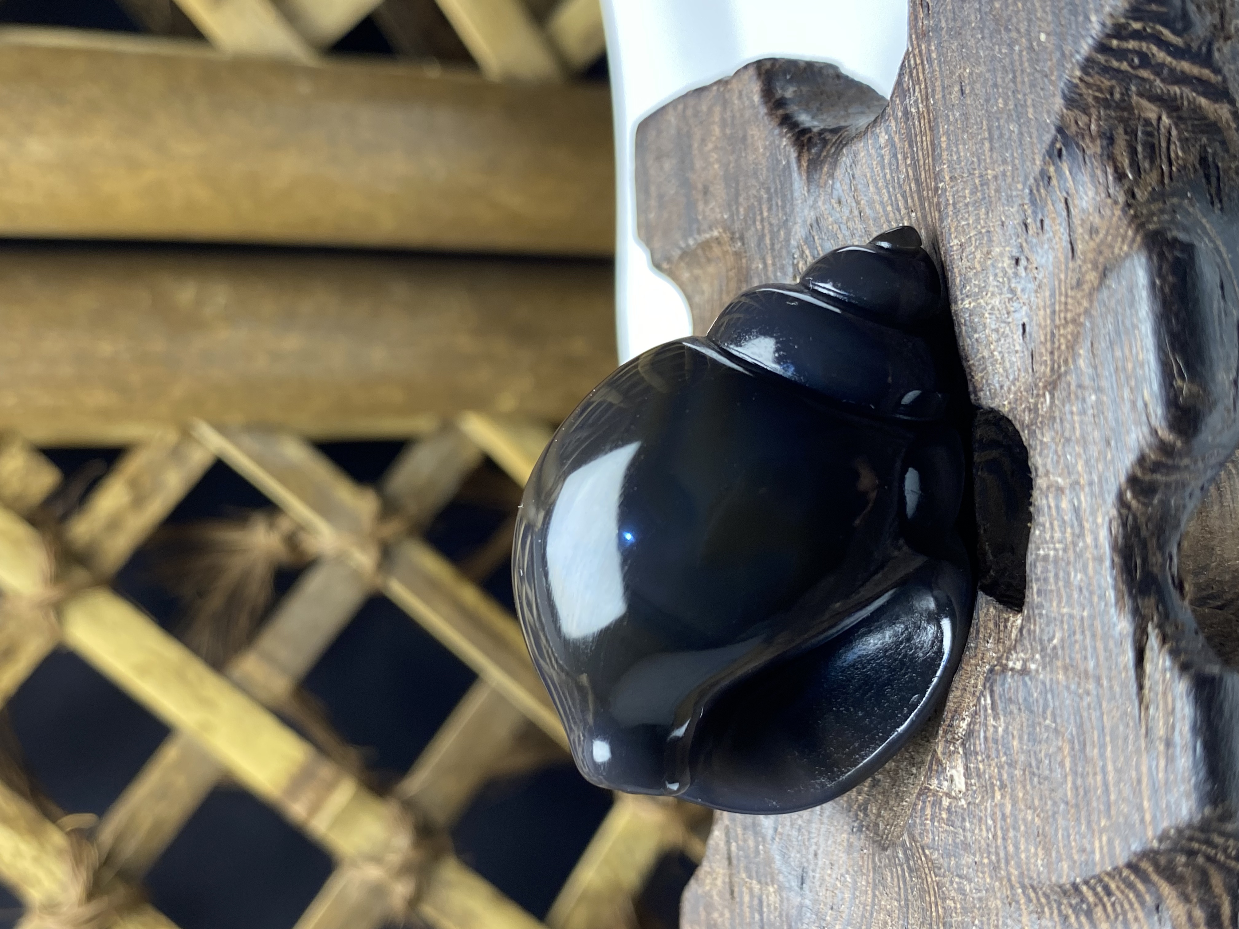 天然玛瑙手工雕刻海螺玛瑙雕刻件《默认无孔，打孔备注》