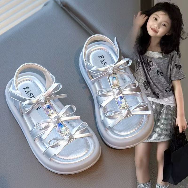 女童鞋子公主凉鞋2025新款夏季爆款儿童宝宝大童软底沙滩童鞋