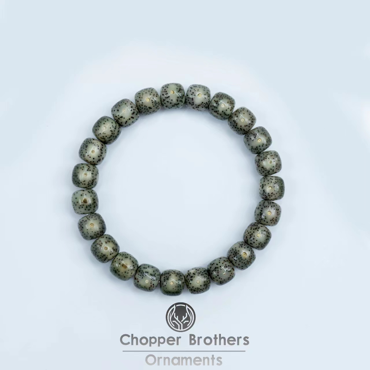 105 石玉料糯冰星月菩提手串 10×9mm