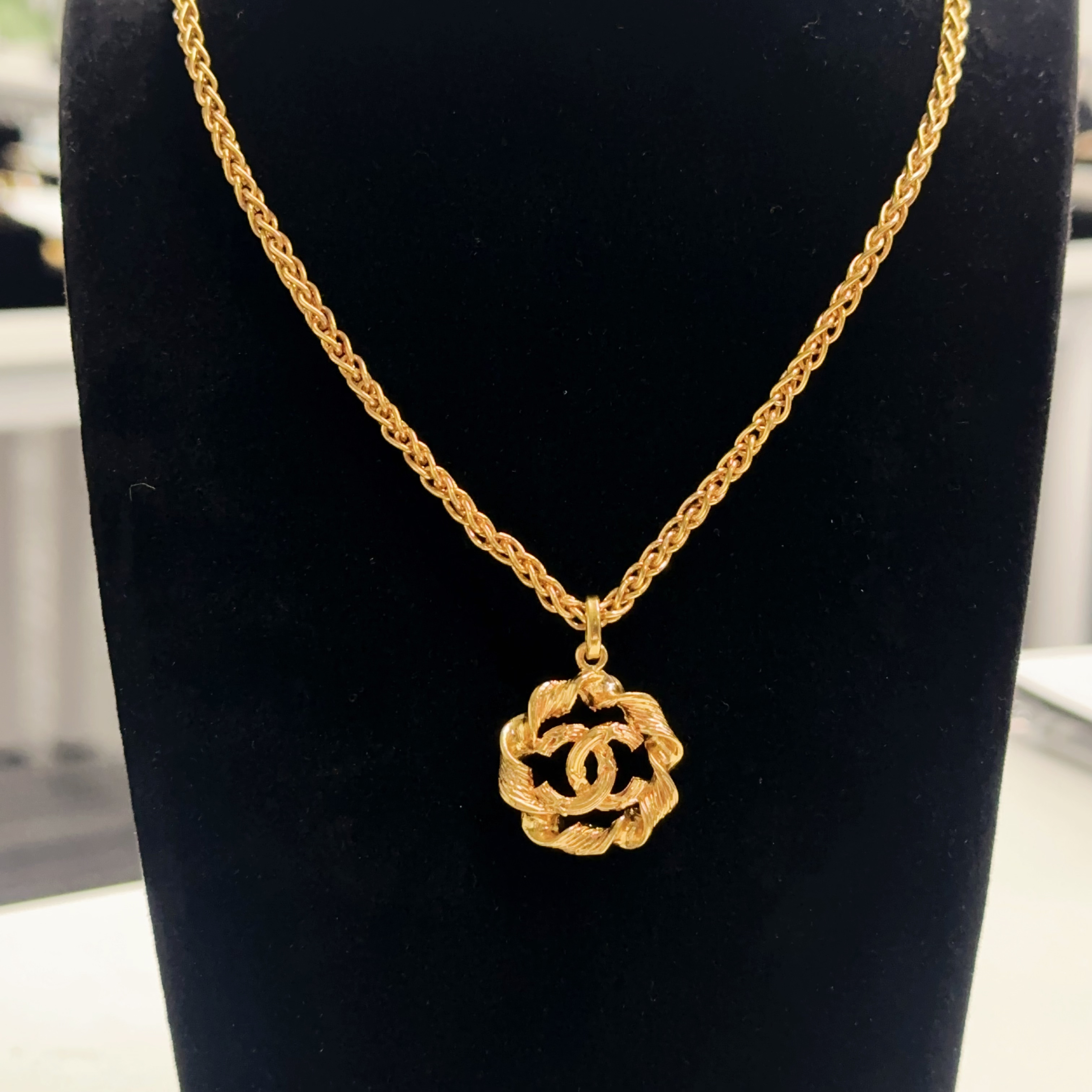 95新 Chanel/香奈儿 Chanel vintage香奈儿中古双c圈圈锁骨链
