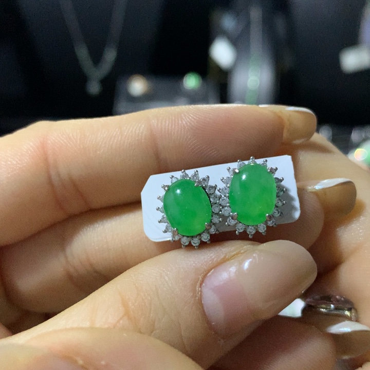 翡翠银S925镶嵌戒指