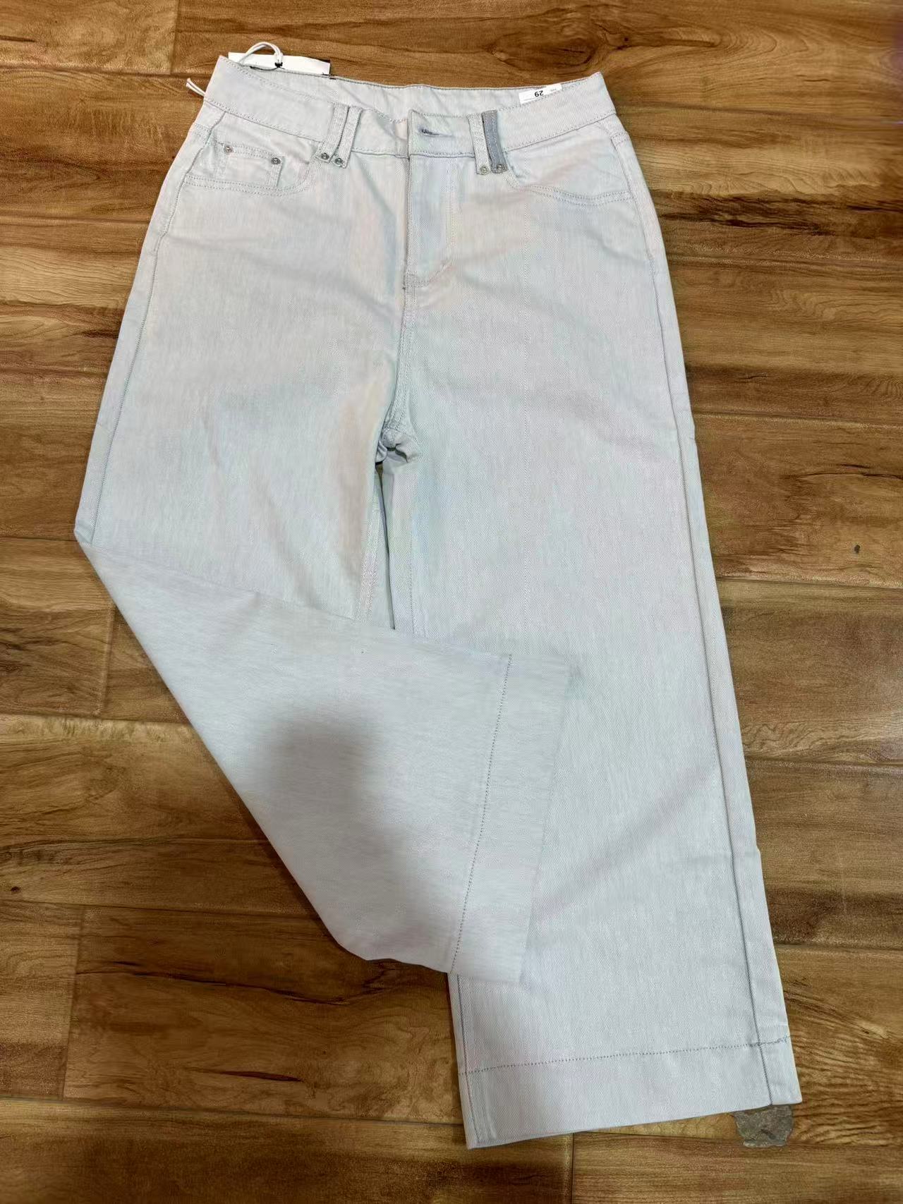 【年中清仓】新款尾单韩版高腰百搭宽松直筒九分牛仔裤69110