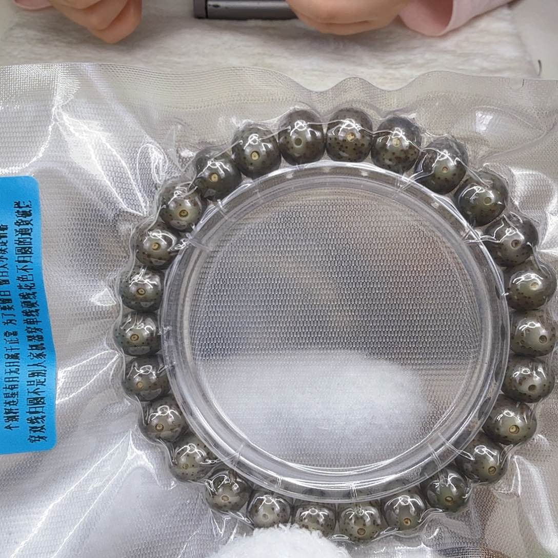 星月菩提手串5高端黑冰星月菩提单圈苹果园1.0