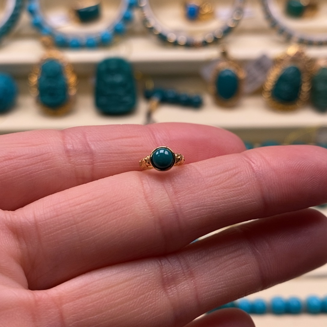 南红玛瑙珠宝奇石18K金镶嵌内径6金卡环