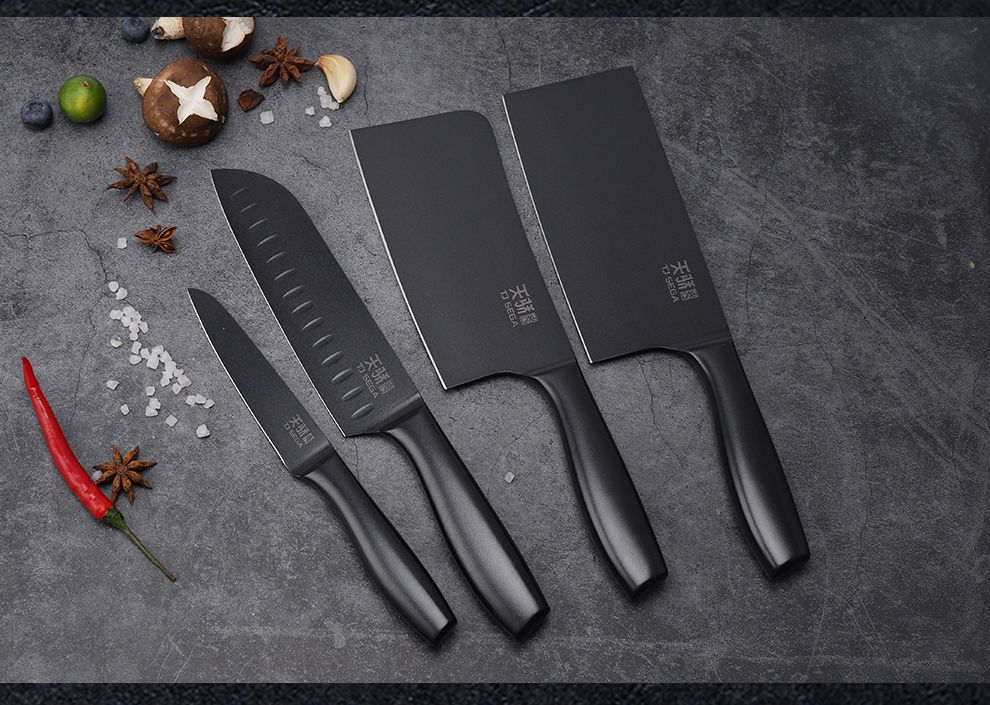 黑影刀具厨具锋利菜刀全套套装家用砍骨刀不锈钢厨房厨房套刀菜刀