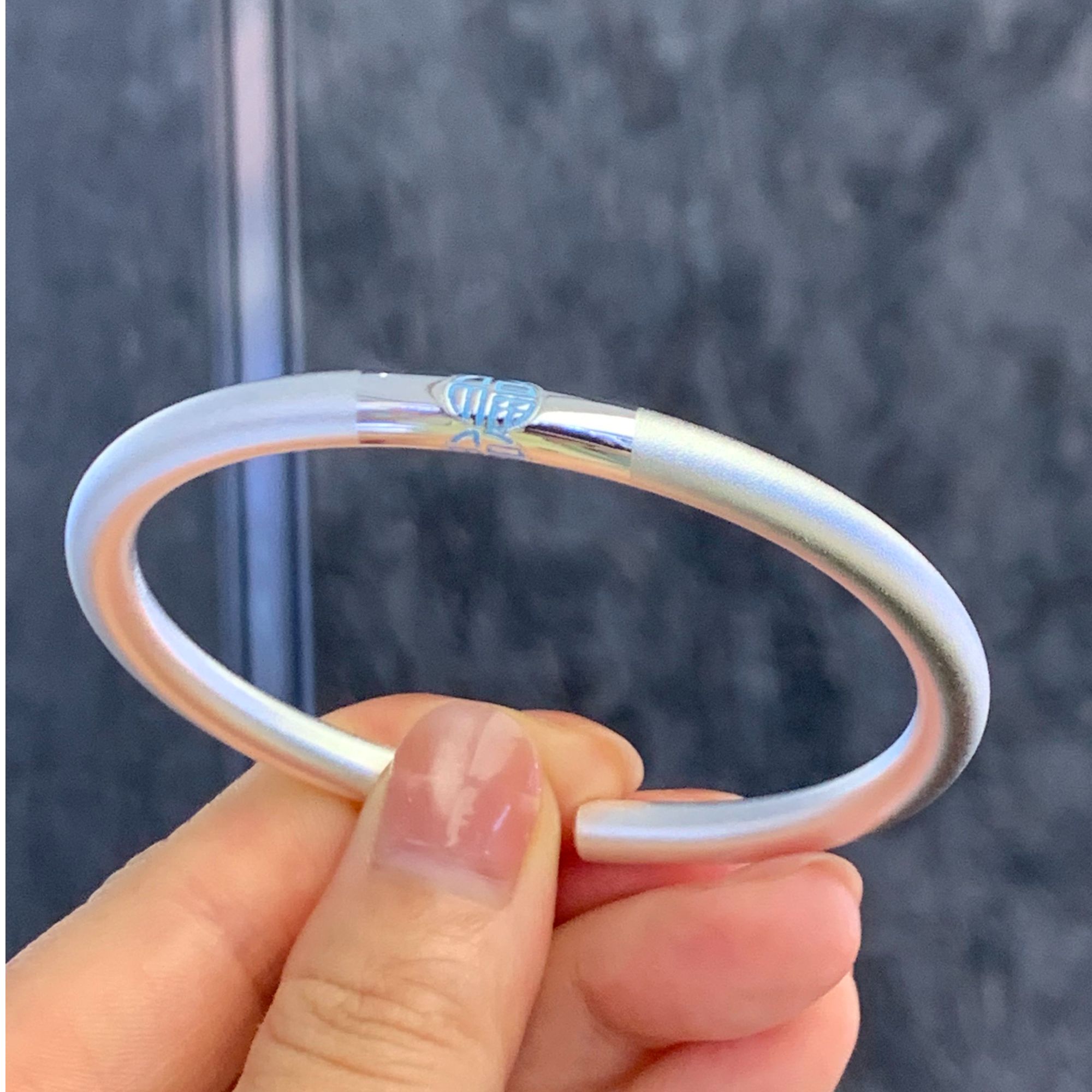 足银手镯 足银滴胶雕刻实心手镯