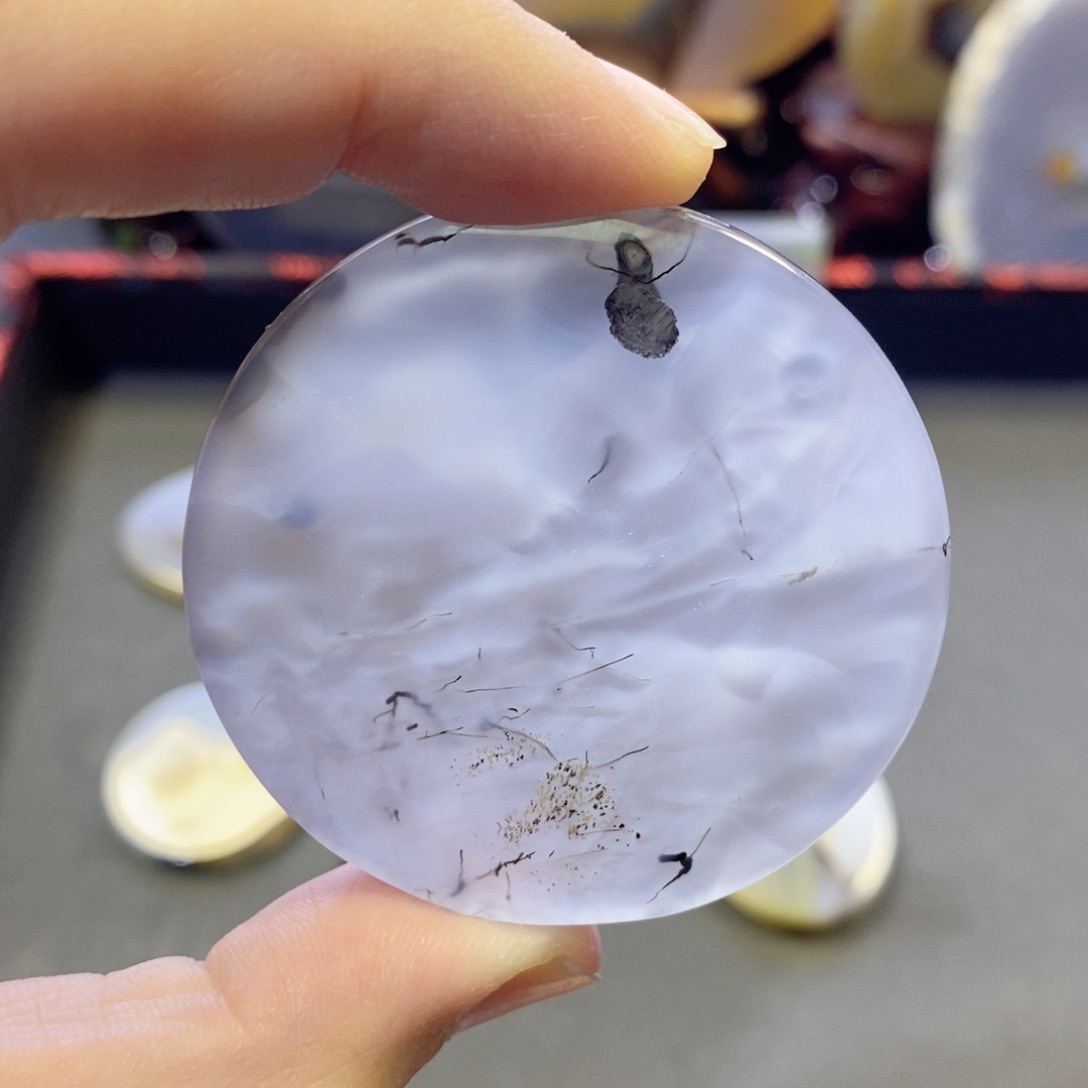 玛瑙/玉髓颈饰未镶嵌编号23 打眼