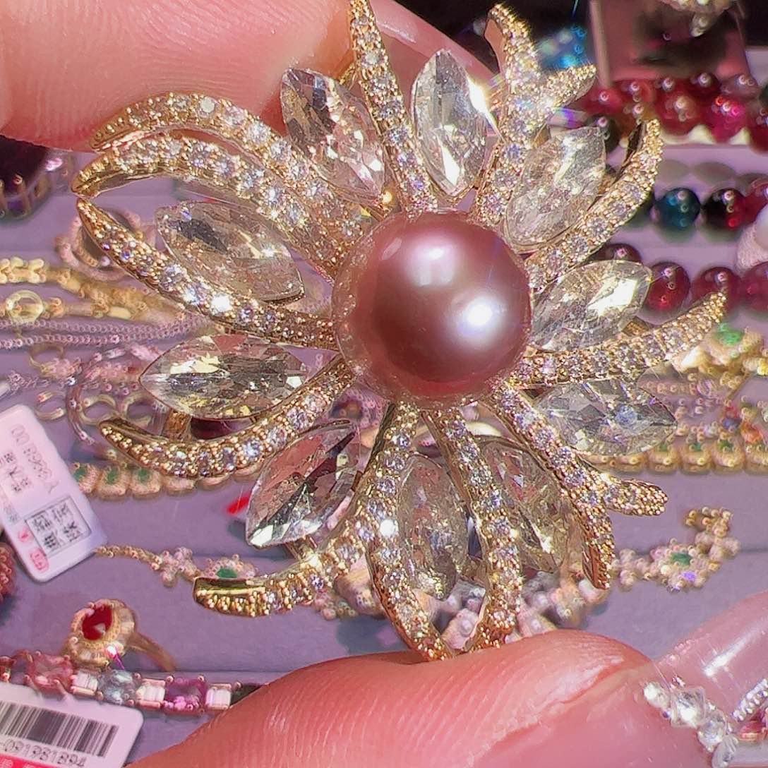 淡水珍珠胸针未镶嵌