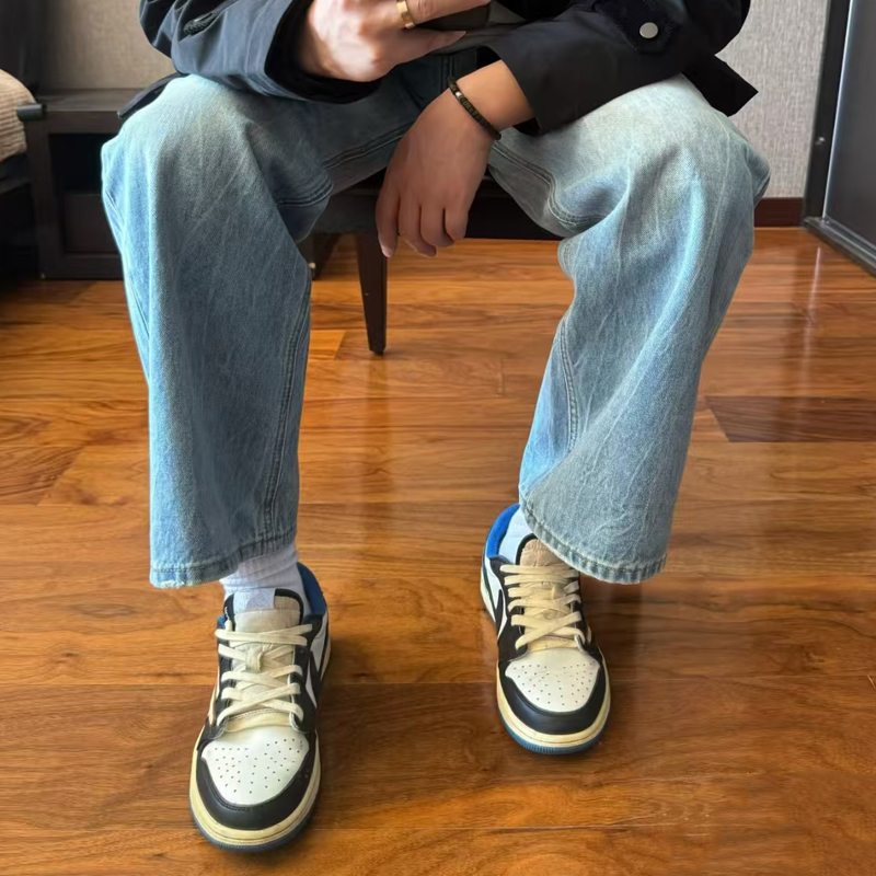 正版夏季联名款闪电熊猫运动休闲板鞋户外跑步鞋