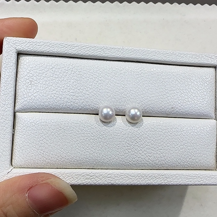 淡水珍珠耳饰银S925镶嵌