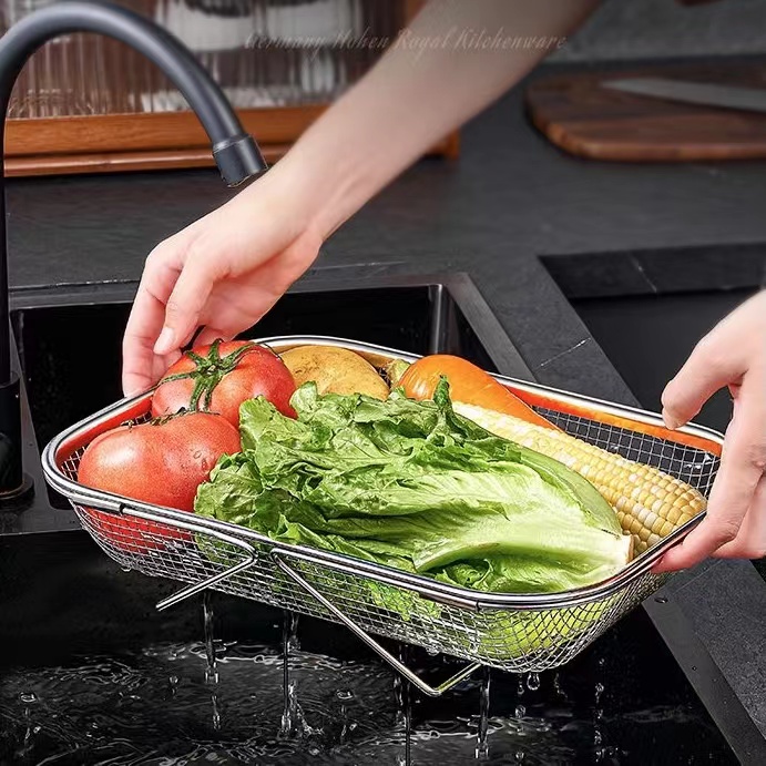 30*21cm不锈钢伸缩沥水篮1个【汤姆粉丝专属】2024新品上市网红创新