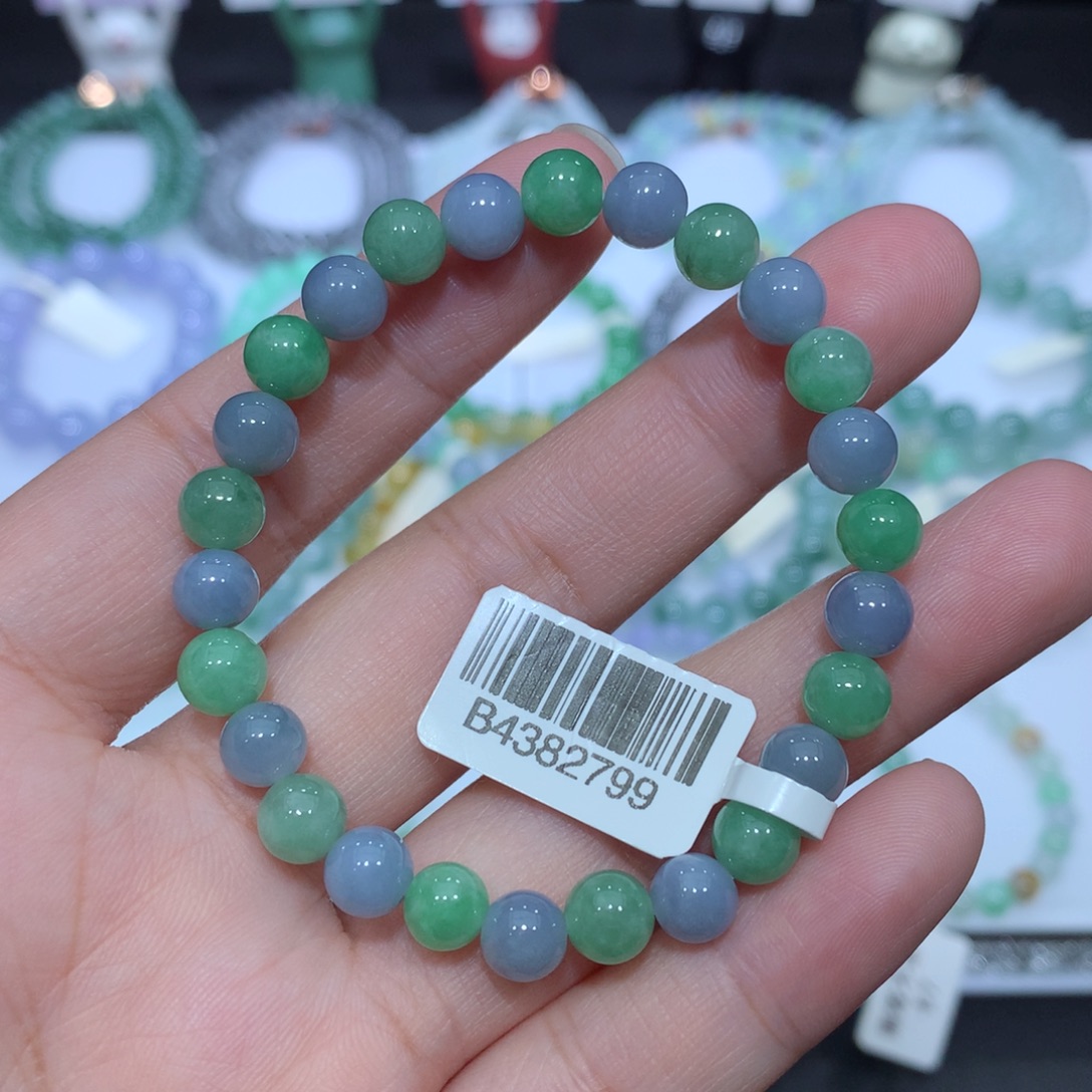 翡翠未镶嵌手串天然