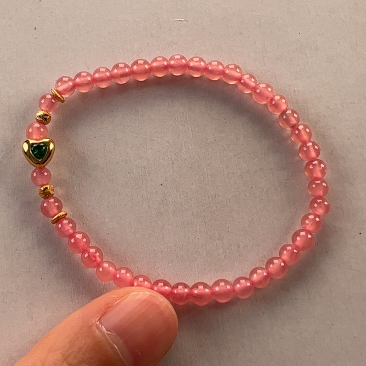 菱锰矿（红纹石）手串未镶嵌