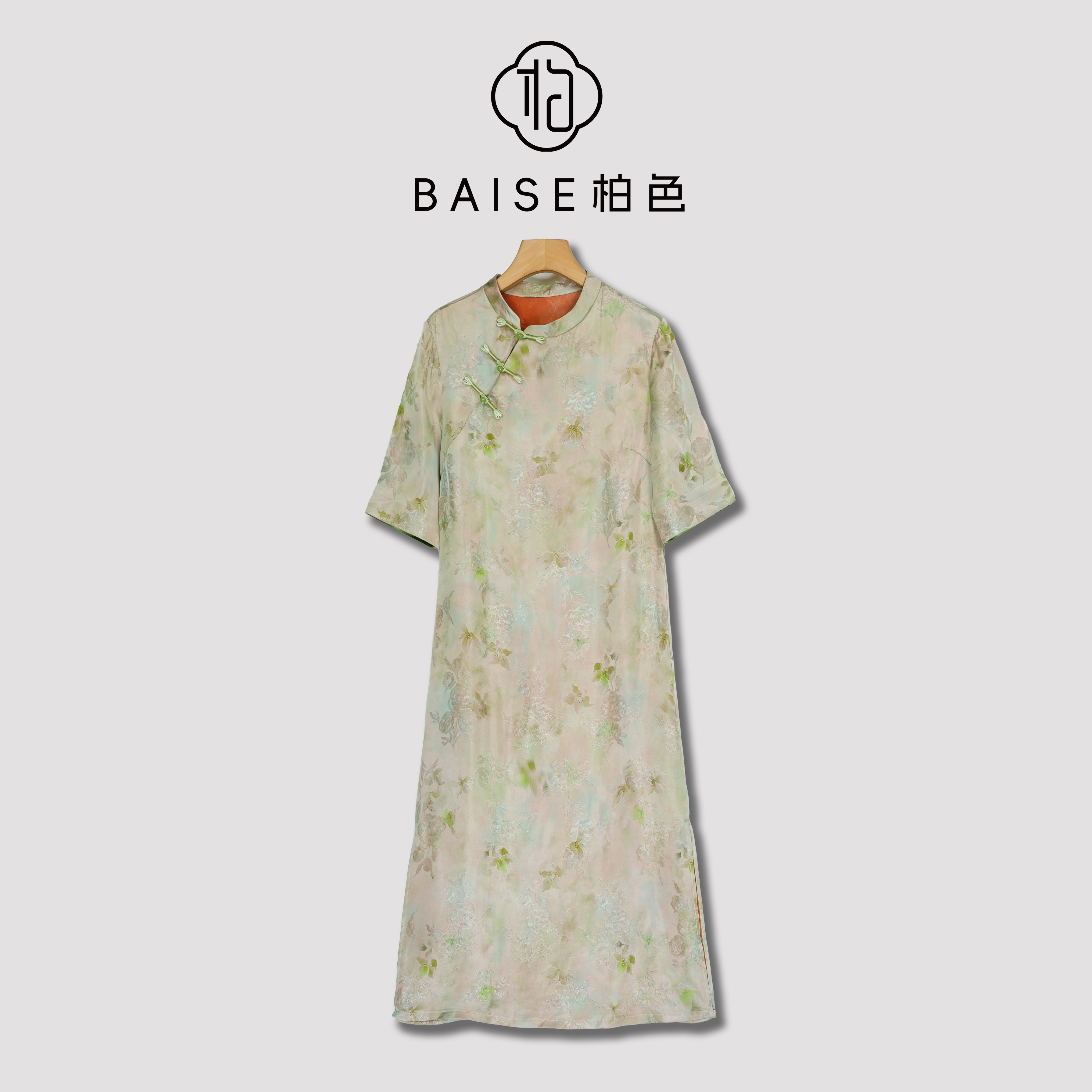 中式复古斜襟盘扣传统改良夏季女装宽松气质连衣裙00195
