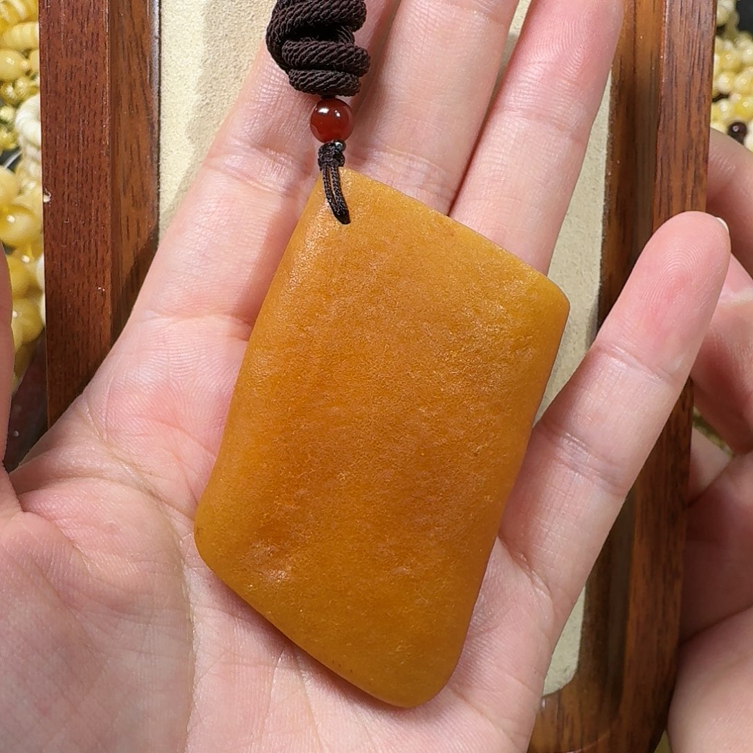 琥珀未镶嵌颈饰蜜蜡原始牌子吊坠