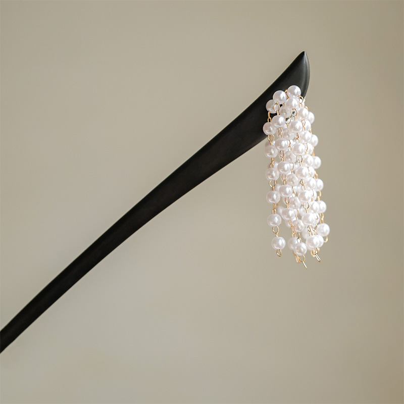 碎河黑檀木簪古风发簪汉服头饰古装发配饰