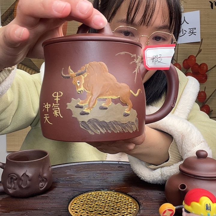 紫砂茶杯原矿紫砂杯