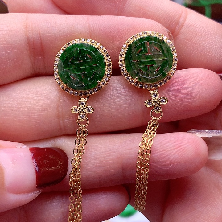 翡翠颈饰银S925镶嵌翡翠