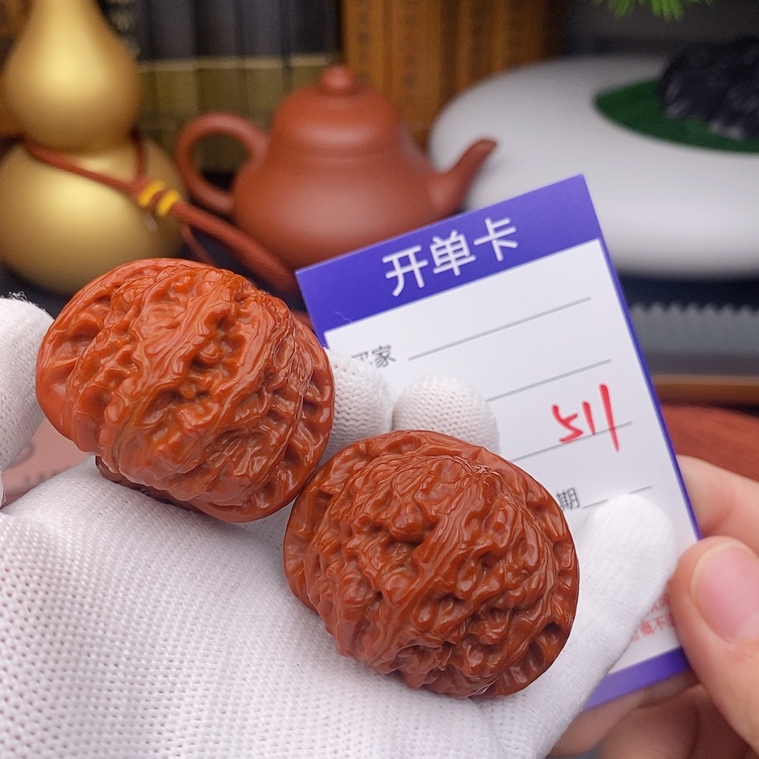 文玩核桃把件42球白511