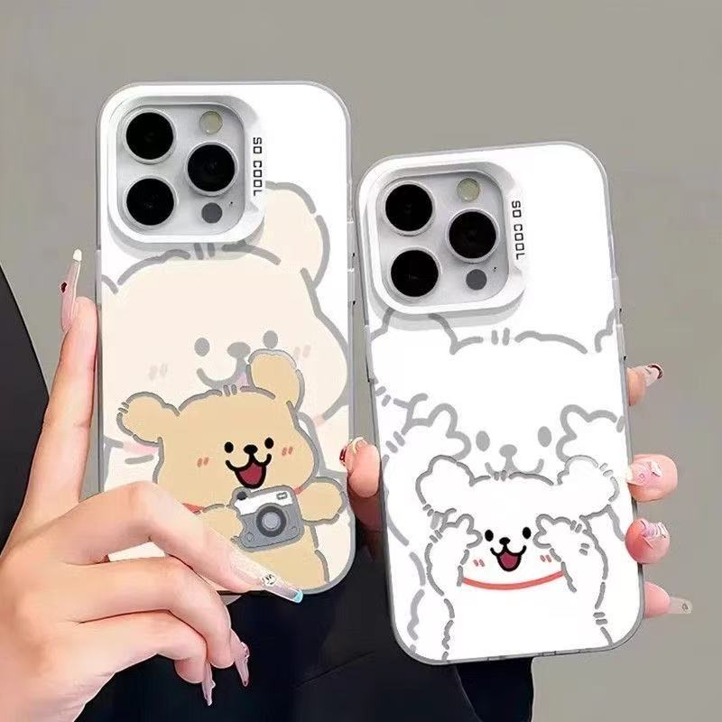 情侣相机小狗适用苹果iphone小米promax防摔vivo华为oppo手机壳女