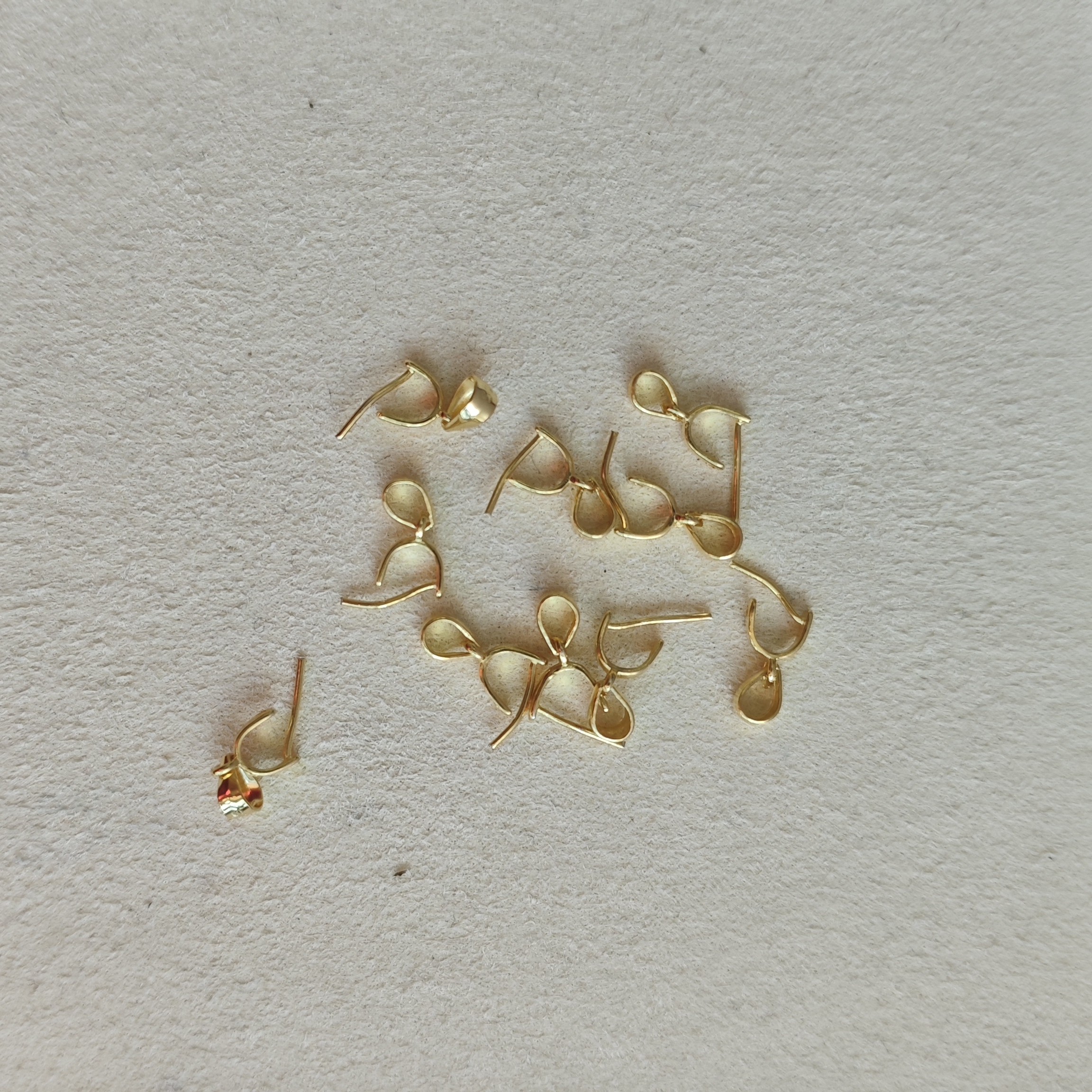 配件-银镀金吊坠瓜子扣金色耳钉气质耳环首饰饰品