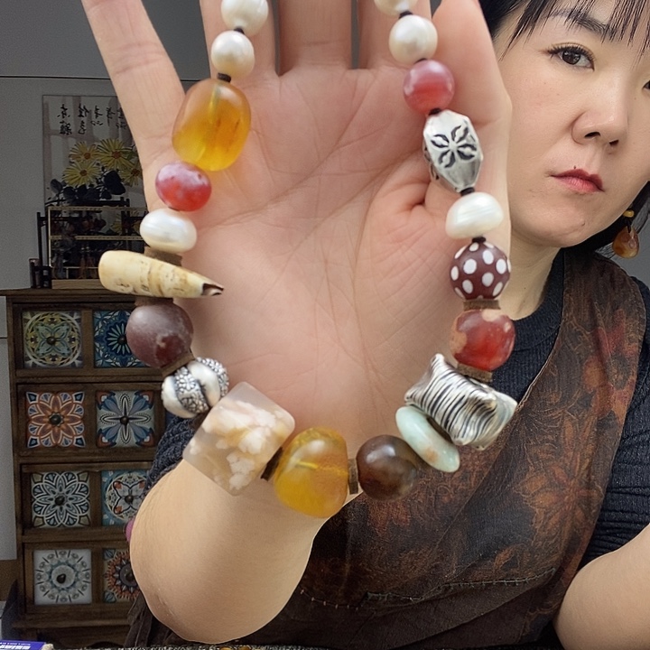 玛瑙/玉髓项链未镶嵌项链