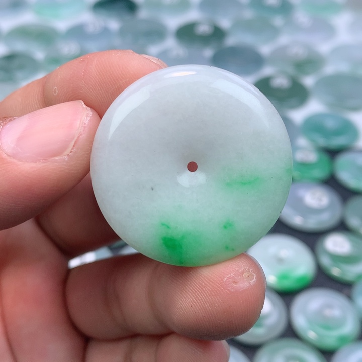 翡翠未镶嵌颈饰缅甸天然A货翡翠34.6-5.5