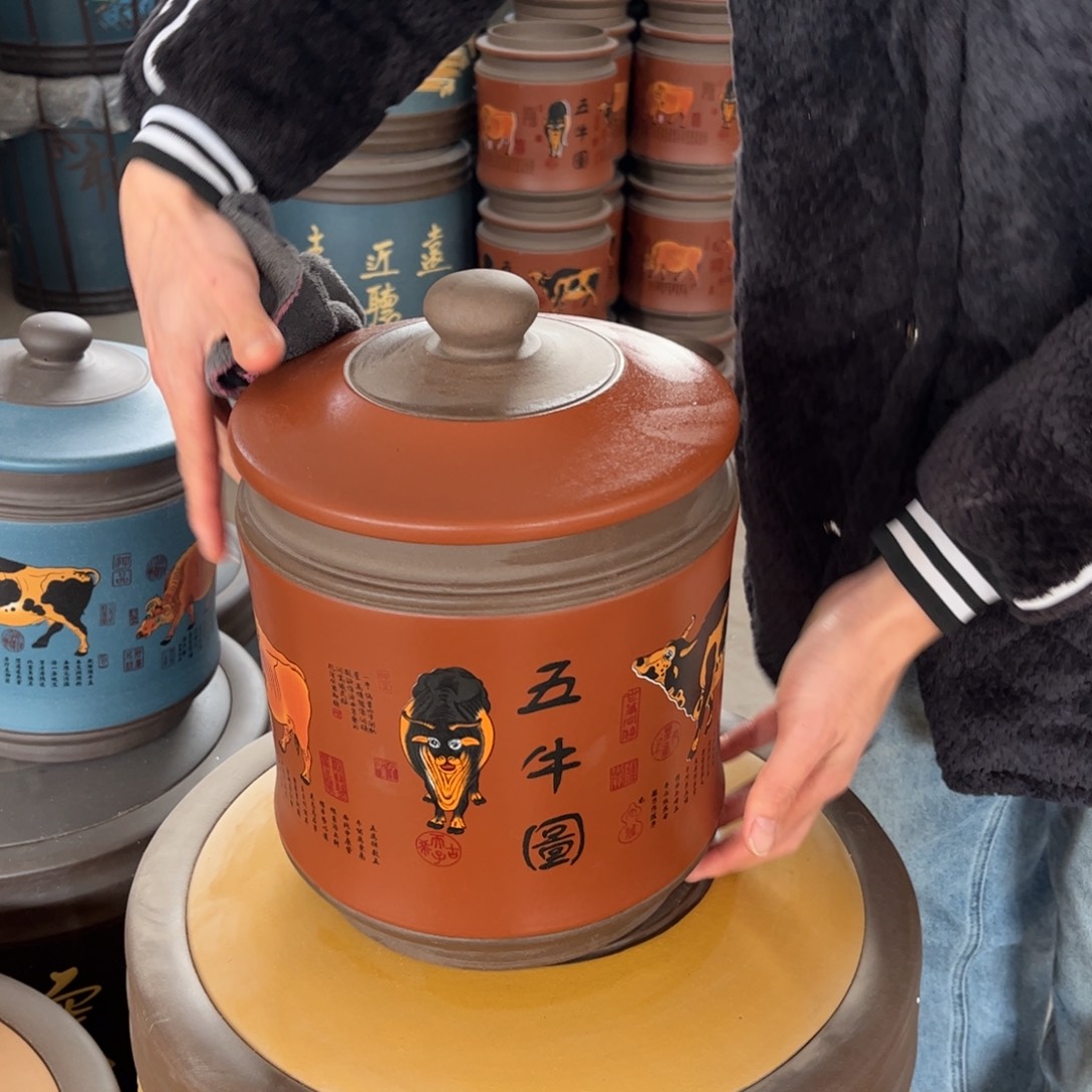 紫砂茶叶罐8饼茶叶罐