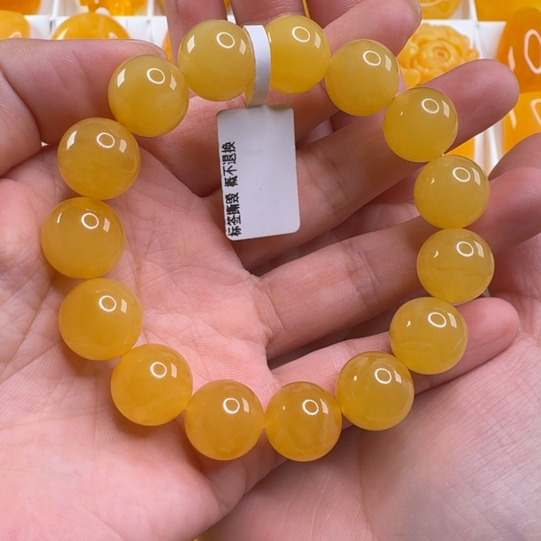 蜜蜡毛衣链未镶嵌