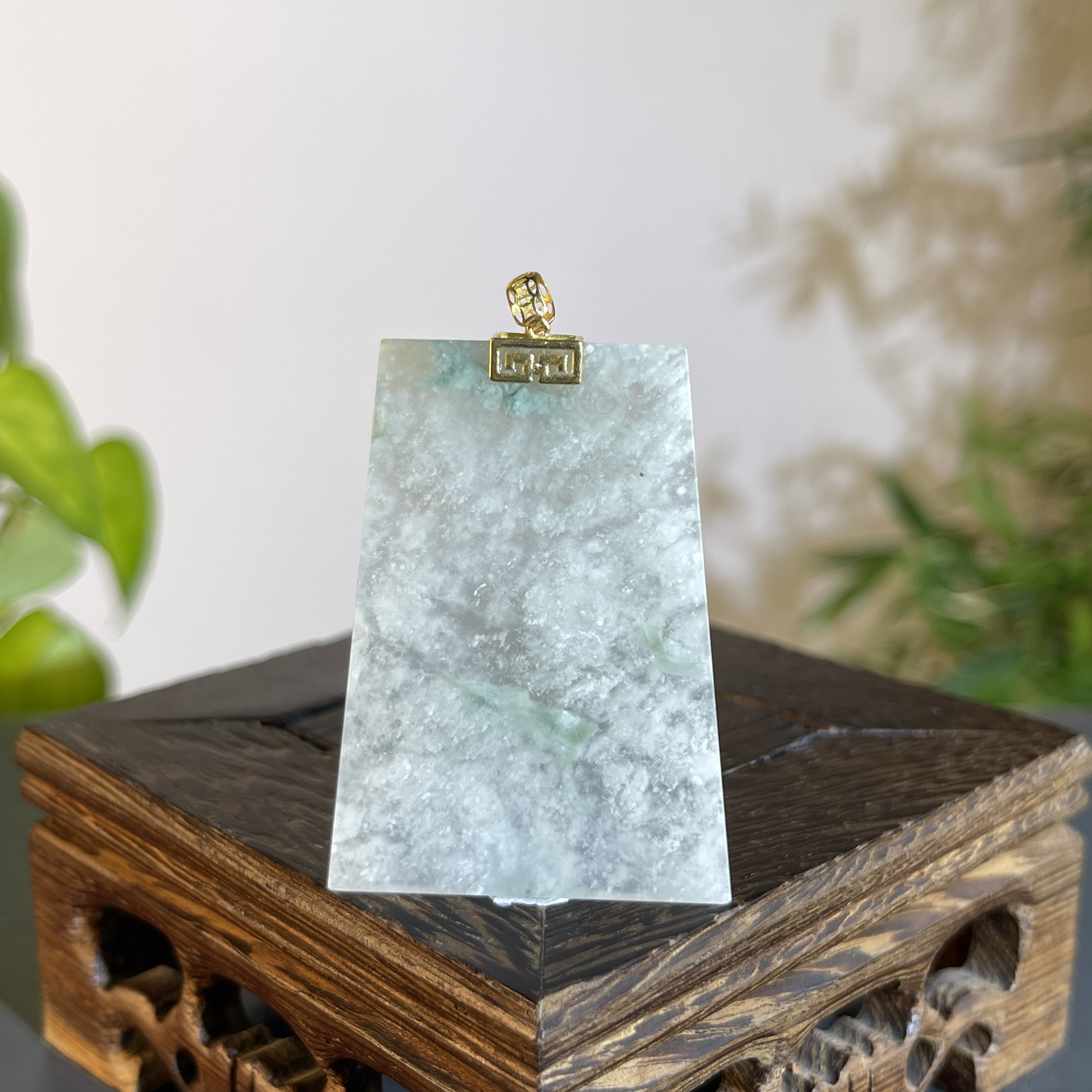 JTB17-78 天然翡翠缅甸A货 18K扣无事牌